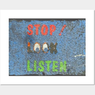 Stop Look Listen Posters and Art